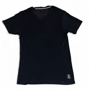 Psycho Bunny Black V-Neck Mens Tee